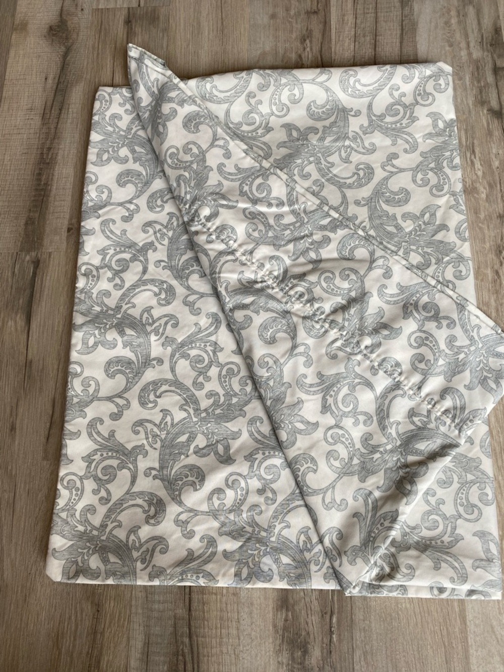 Charisma Cream and Light Gray Paisley Pillowcase Set